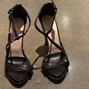 Zara black leather sandals